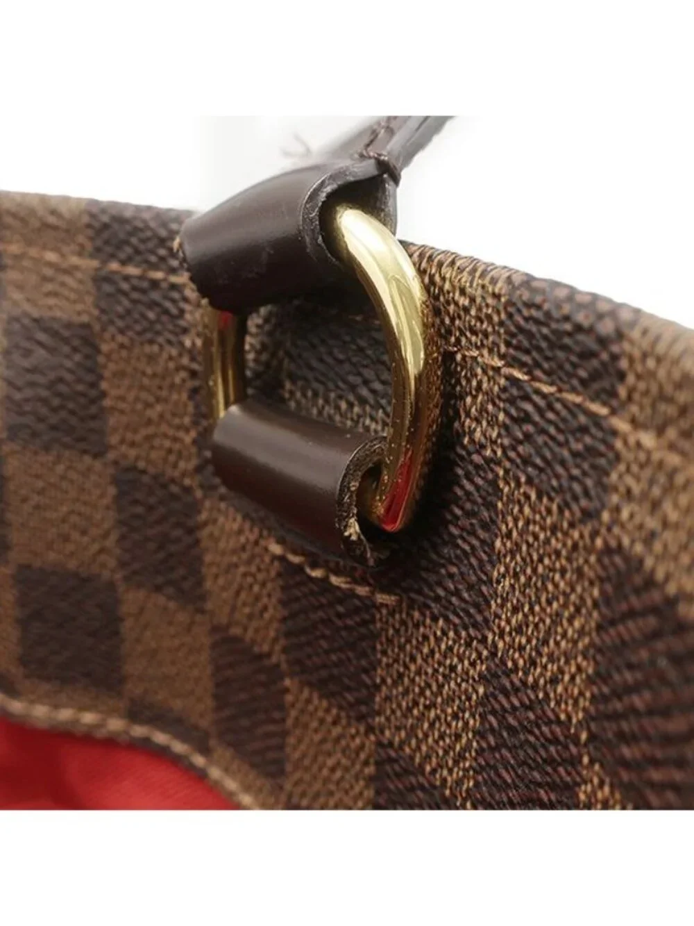 Louis Vuitton Bag Cabas Rosebery Damier Canvas Ebene Gold Shoulder Twist Lock